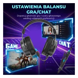 Słuchawki przewodowe z mikrofonem Fifine AmpliGame H16 Nauszne Czarny