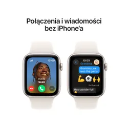 Apple Watch SE 2gen GPS + Cellular 44mm koperta z aluminium (księżycowa poświata) + pasek sportowy rozmiar M/L (księżycowa poświat) 2024 (CPO)