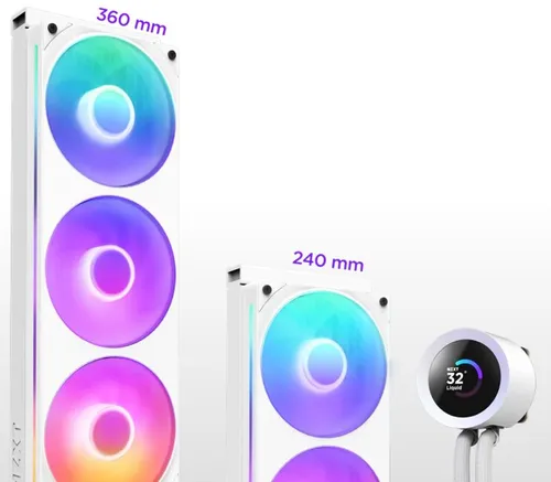 Chłodzenie wodne NZXT Kraken Plus 240 RGB Biały