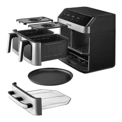Air Fryer Frytkownica beztłuszczowa CONCEPT Pizza Trio FR9000 18.5 l z podwójnym koszem + szuflada do pieczenia