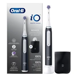 Szczoteczka magnetyczna ORAL-B iO White Clean Czarny (końcówka wybielająca + pokrowiec)