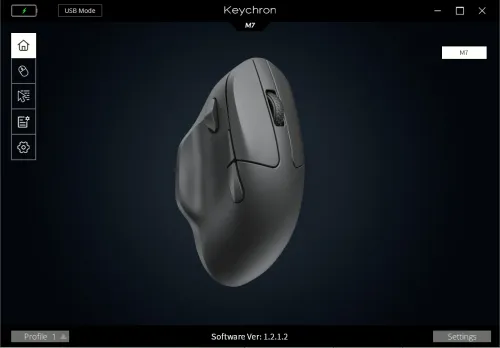 Myszka gamingowa Keychron M7-A1 Czarny