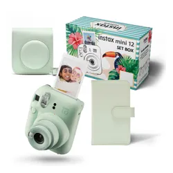 Камера Fujifilm Instax Mini 12 (зеленый) + чехол + альбом