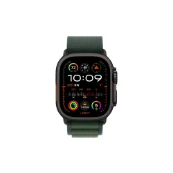 Apple Watch Ultra 2 GPS + Cellular Koperta z tytanu Czarna 49mm Opaska Alpine Ciemnozielona Rozmiar S