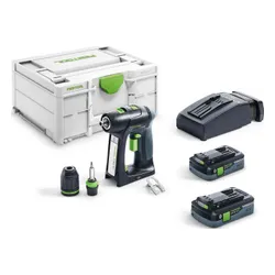 Festool C 18 HPC 4.0 ve-Plus 18V Akülü Matkap Tornavidası 2 x Akülü 4ah