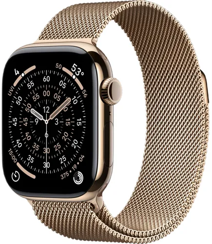 Apple Watch 11 GPS + Cellular 42mm koperta z tytanu (złoty) + bransoleta mediolańska (złoty)
