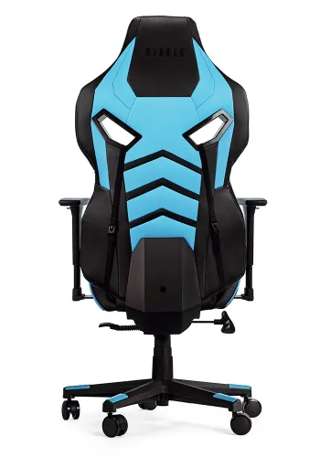 Fotel Diablo Chairs X-Fighter Normal Size Gamingowy do 150kg Skóra ECO Czarno-niebieski