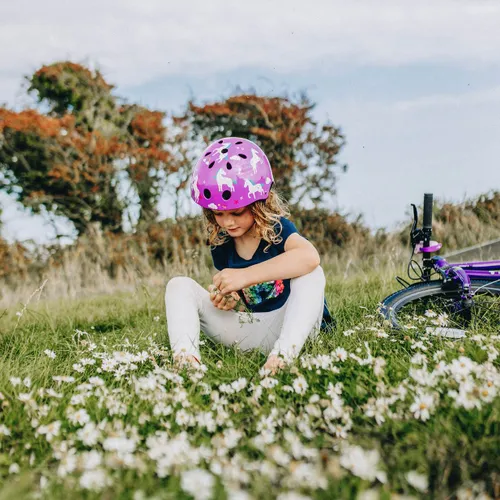 Kask rowerowy dziecięcy Hornit Unicorn purple/white