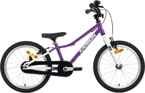 Rower dziecięcy KARBON Superlight Automatic 18 cali dla chłopca Fioletowy