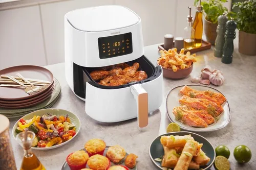 Air Fryer Frytkownica beztłuszczowa PHILIPS Essential Connected Ovi XL HD9280/30 Biały (Wi-Fi)
