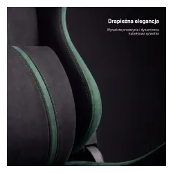 Fotel Diablo Chairs X-One 2.0 Normal Forest Green Gamingowy do 140kg Tkanina Czarno-Zielony