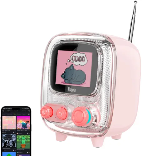 Głośnik mobilny DIVOOM Tivoo 2 Radio FM Różowy