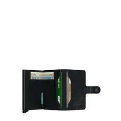 RFID Miniwallet Gizli Sebzeli Cep Cüzdanı-siyah / siyah