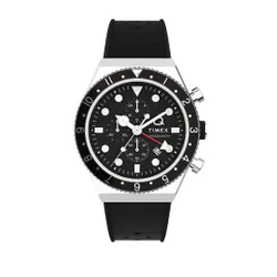 Timex Q Timex Three Time Zone Kronograf TW2V70000 Black Saati