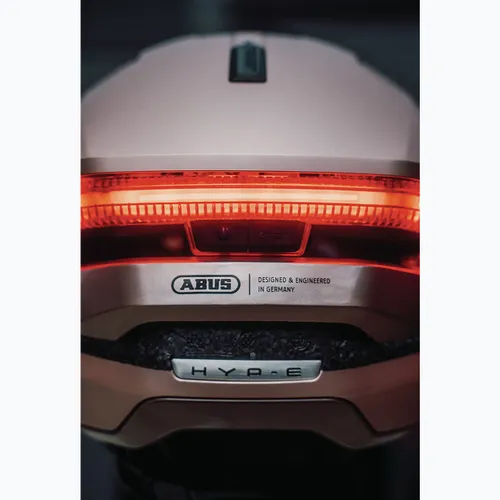 Kask rowerowy z kierunkowskazami ABUS Hyp-E champagne gold