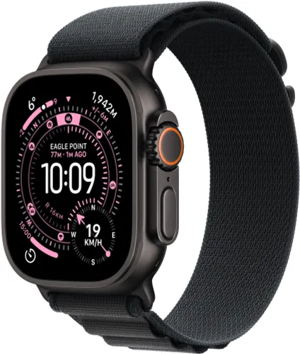 Apple Watch Ultra 3 GPS + Cellular 49mm koperta tytanowa (czarny) + pasek Alpine rozmiar M (czarny)
