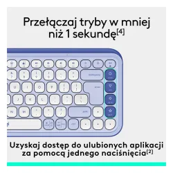 Klawiatura membranowa Logitech POP Icon Keys Fioletowy