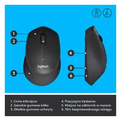 Myszka Logitech B330 Silent Plus - czarny