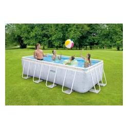 Basen ogrodowy stelażowy Chevron Prism Frame Rectangular 400x200x100 cm INTEX 26780 NP