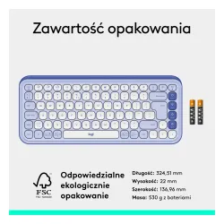 Klawiatura membranowa Logitech POP Icon Keys Fioletowy