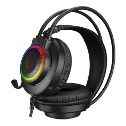 Słuchawki przewodowe z mikrofonem Rampage RM-K27 X-Jammer Nauszne Czarny