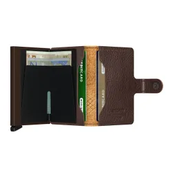 Miniwallet Secrid Stitch Linea Cep Cüzdanı-espresso