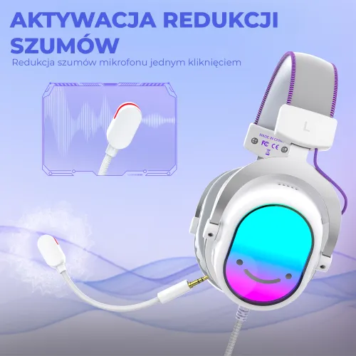 Słuchawki przewodowe z mikrofonem Fifine AmpliGame H16 Nauszne Biały