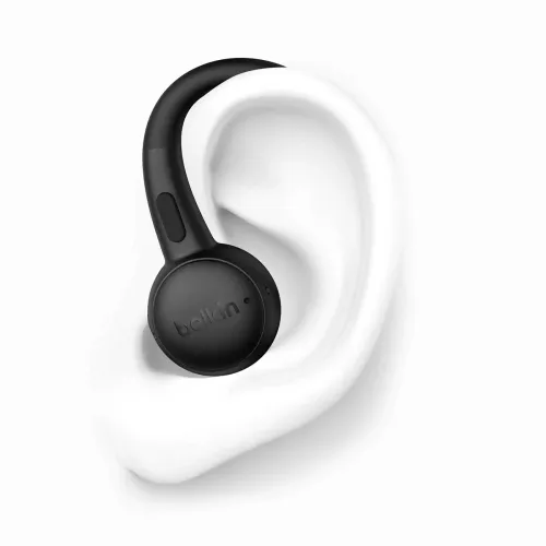Słuchawki bezprzewodowe Belkin SoundForm ActiveFit Dokanałowe z zaczepami Bluetooth 5.4, Czarny