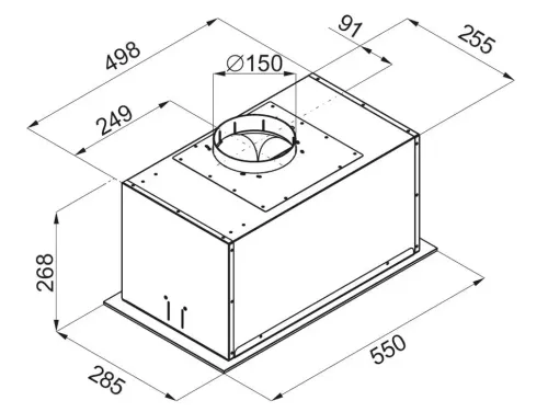 Okap VDB MM-BOX 6 Czarny