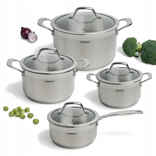 Garnki zestaw garnków stalowych 8el 2472
