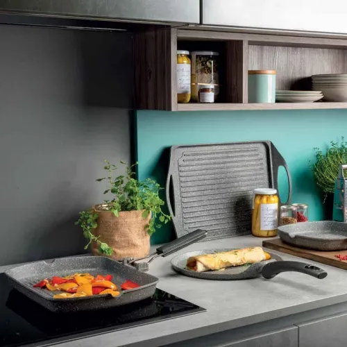 TOGNANA PureRoq 34 x 24 cm - patelnia grillowa nieprzywierająca ze składaną rączką