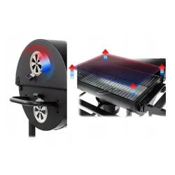 Grill Węglowy BARIL Ogrodowy BECZKA Składane półki POPIELNIK Corciano