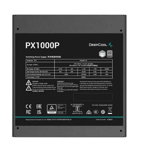 Zasilacz DeepCool PX1000P 1000W 80+ Platinum Czarny