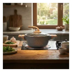 Garnek granitowy typu stone z pokrywką Konighoffer Fegato 2,2 l