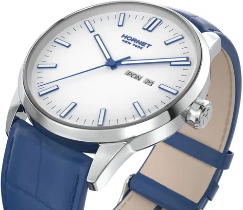 Zegarek HORNET Modern NFC 43mm Biało-niebieski
