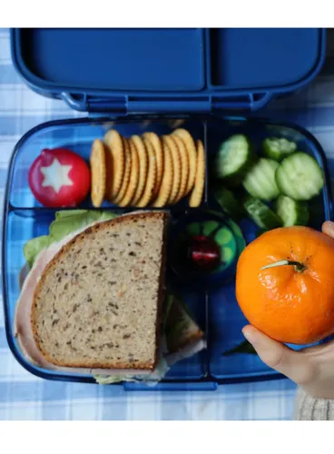 Lunchbox głęboki 5-komorowy Yumbox Go Bento Box - Oslo blue