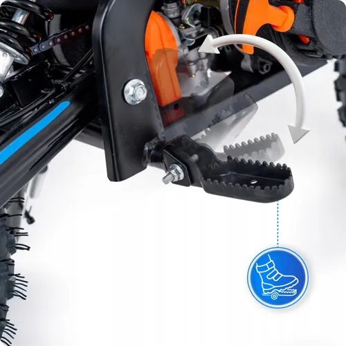 Cross spalinowy dla dzieci 49CC motocykl na akumulator e-start LED 35km/h
