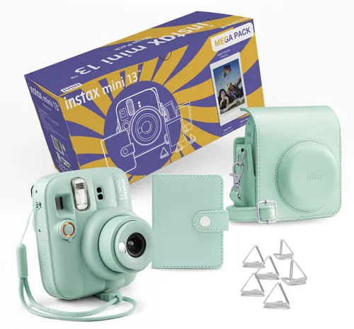 Aparat FUJIFILM Instax Mini 13 Zielony + Pokrowiec + Album + Spinacze