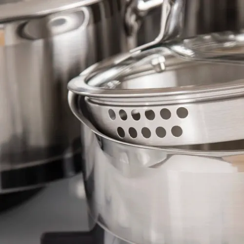 TESCOMA President niski 5 l - garnek ze stali nierdzewnej z pokrywką do odcedzania