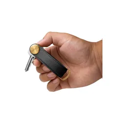 Skórzane etui organizer na klucze Orbitkey Key Organiser Pro Saffiano Leather - liquorice black