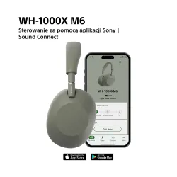 Słuchawki bezprzewodowe Sony WH-1000XM6 ANC Nauszne Bluetooth 5.3 Oliwkowy