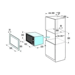 Kuchenka mikrofalowa Beko BMOB20231BG b100 + ramka MOK20232X