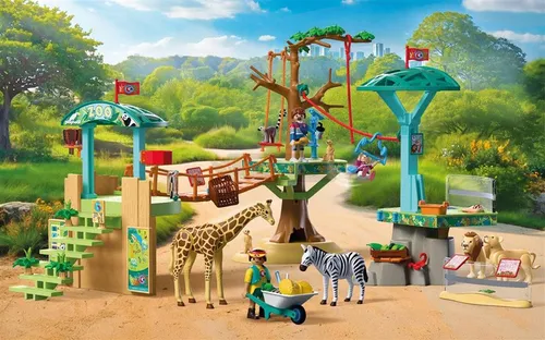 PLAYMOBIL Zoo 72070 Park wspinaczkowy w dziczy zestaw dla dzieci +4 lata