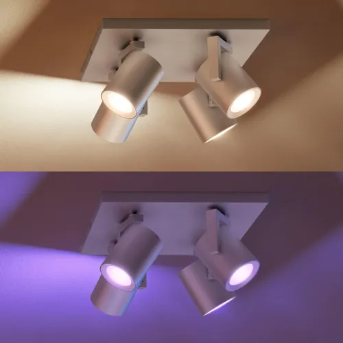 Oświetlenie punktowe Philips Hue White and Colour Ambiance Argenta Quadruple Srebrny