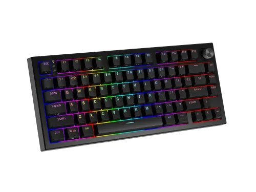 Klawiatura gamingowa Genesis Thor 404 75% GenX Stratos Silent przewodowa mechaniczna podświetlana cicha czarna