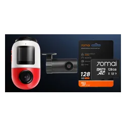 Wideorejestrator 70MAI X800 4K Dual Set +karta pamięci 128GB