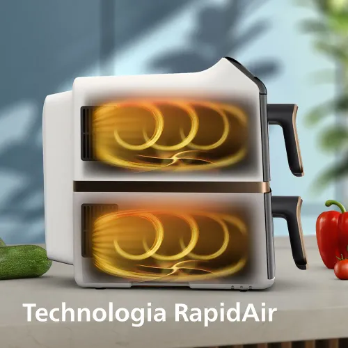 Air fryer Philips Ovi Dual Basket NA462/80 2750W 10l Aplikacja mobilna