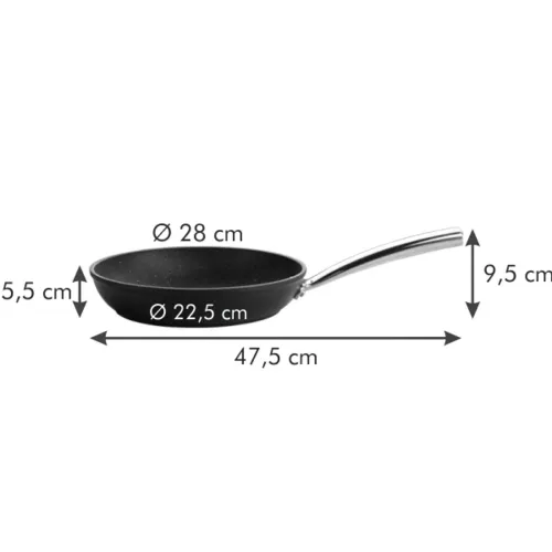 TESCOMA President 28 cm czarna - patelnia nieprzywierająca