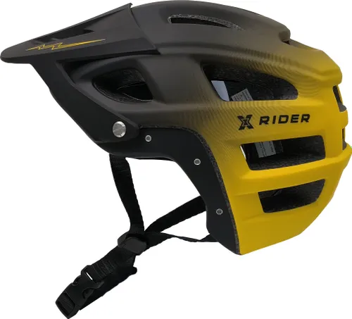 Kask XRIDER XRFH002M Czarno-żółty Full Face z odkręcaną szczęką (rozmiar M)
