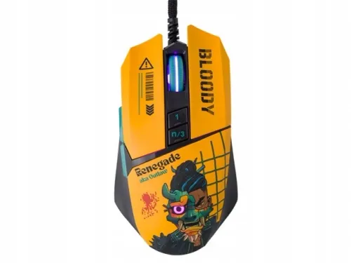 Myszka gamingowa A4tech Bloody W63 Max RENEGADE Żółty